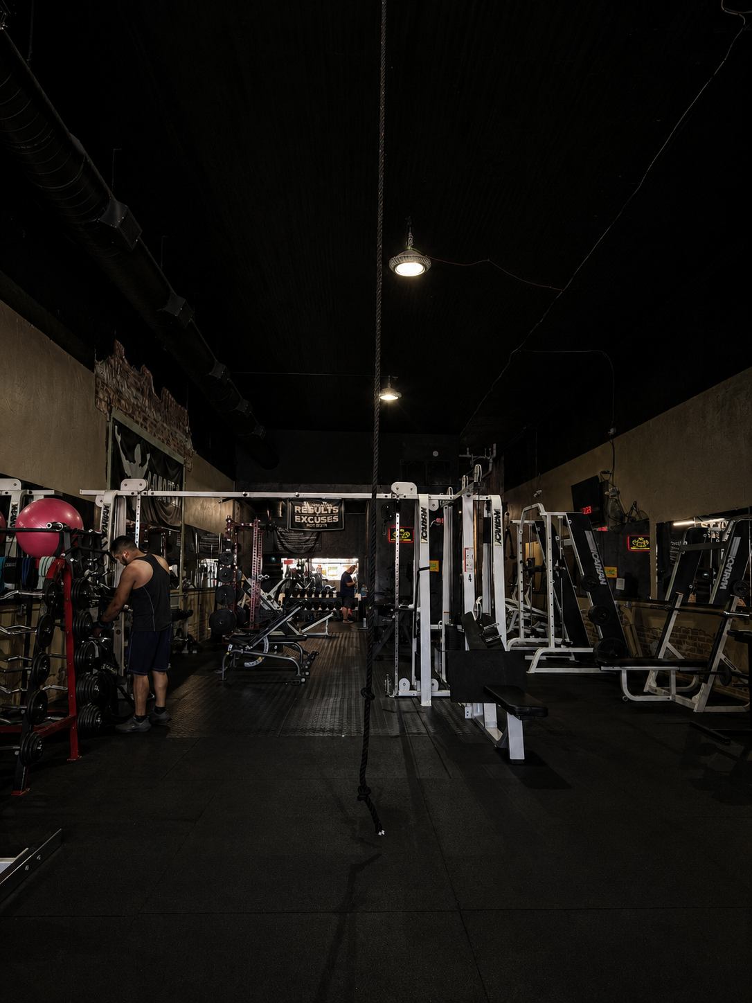 Battle rope training area