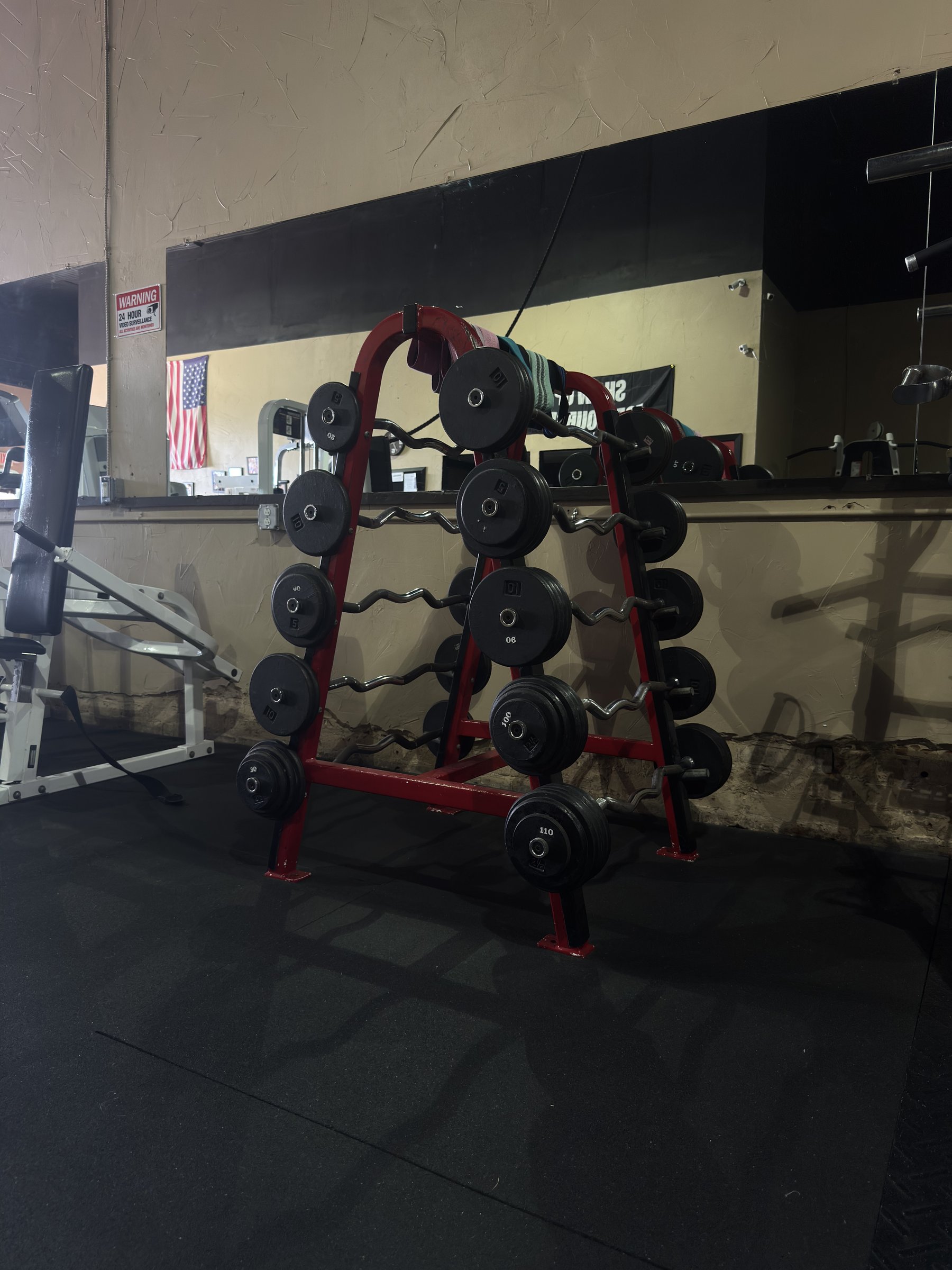 EZ curl bar rack