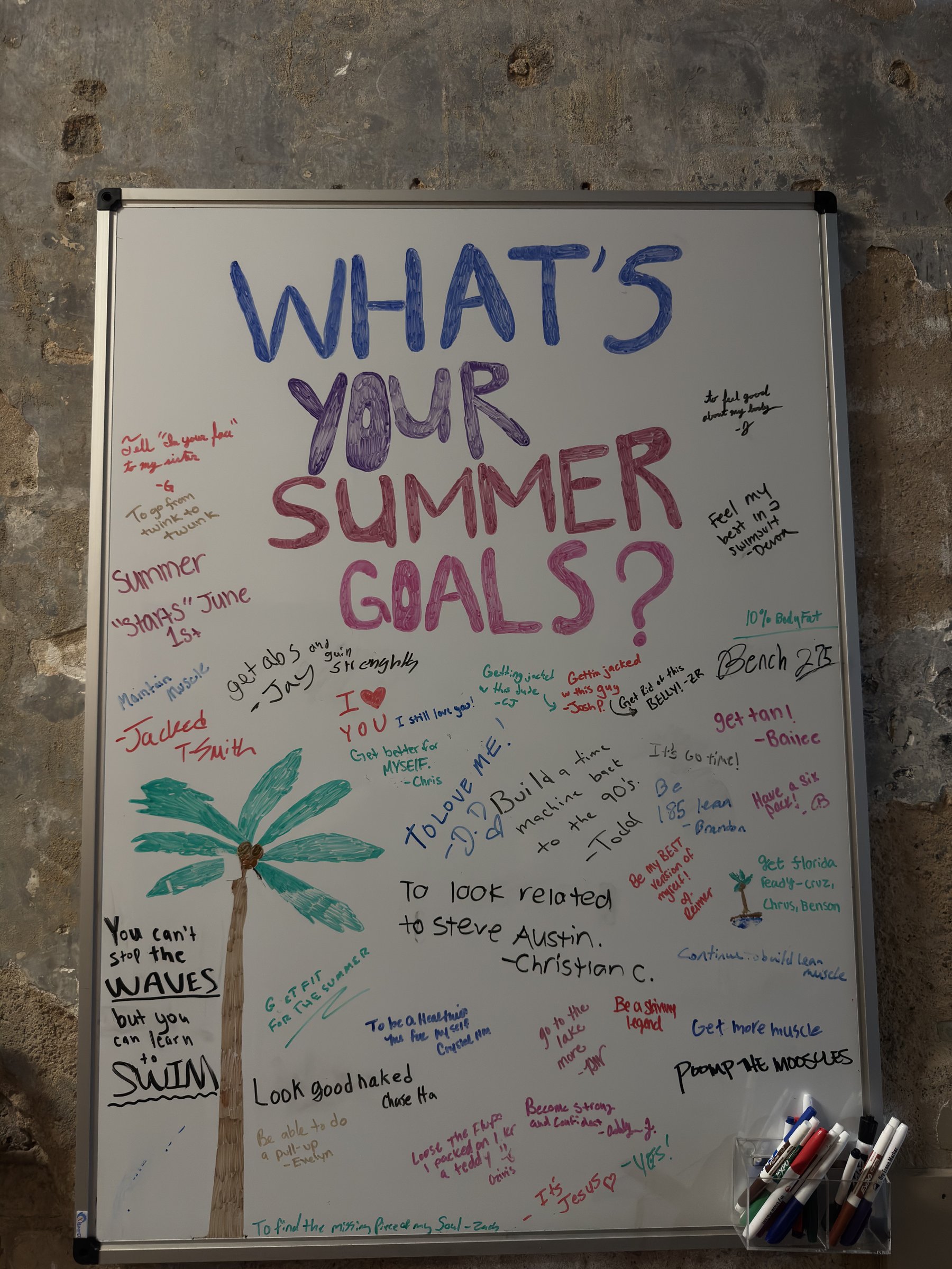 Member goals whiteboard
